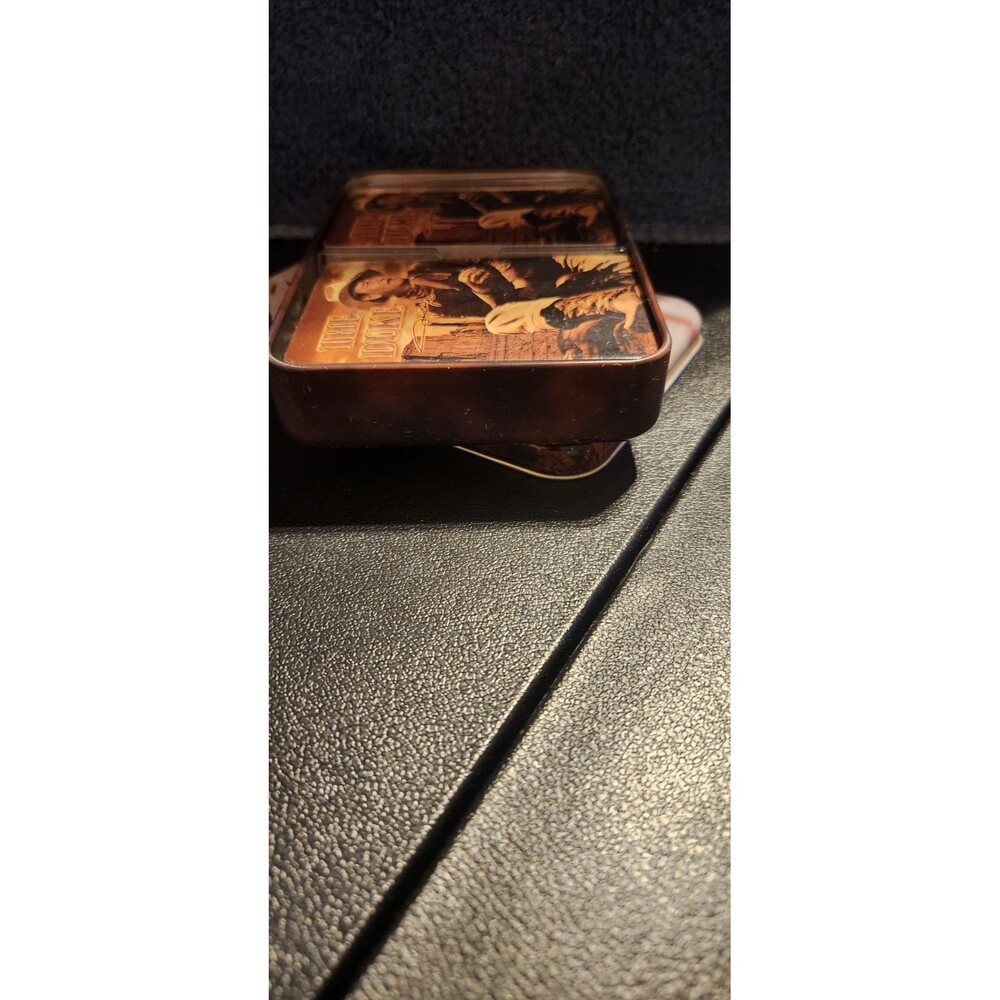 Vintage & Collectible John Wayne 2 decks of playing Sealed cards in a metal tin - Picture 4 of 7